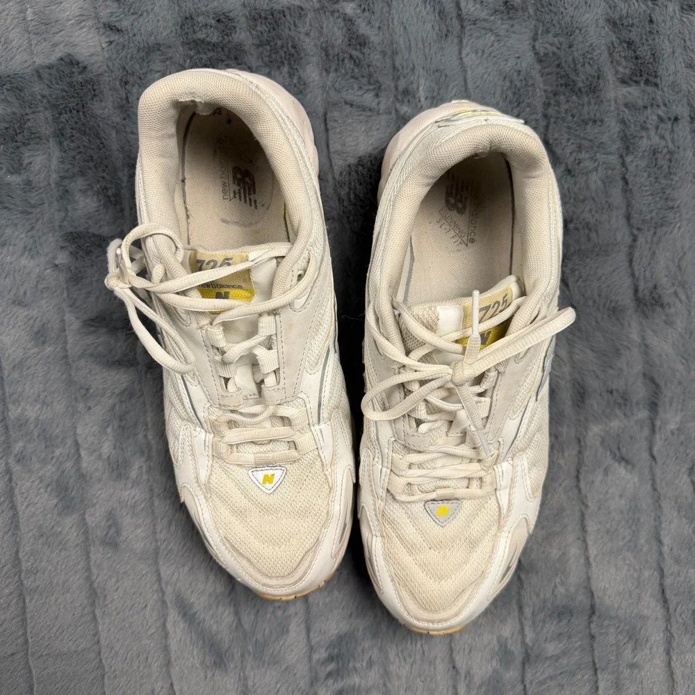 New Balance 725 White Silver Running Shoes ML725AF Mens 11 Low Top Sneakers